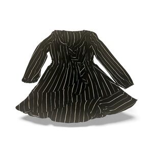 Express Black and White Striped Long Sleeve Dress Size Small